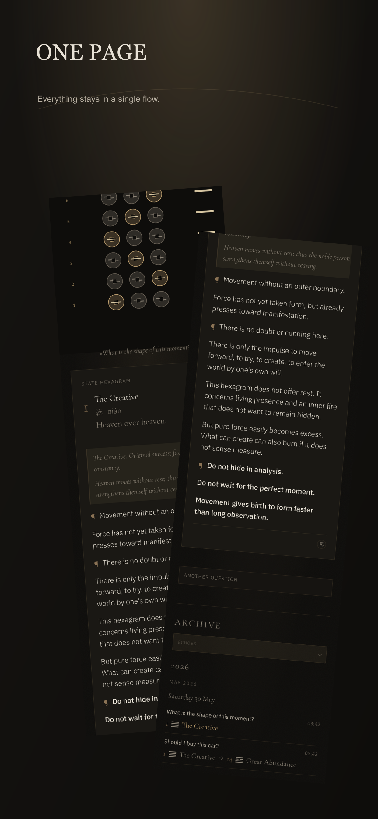 Single continuous reading page